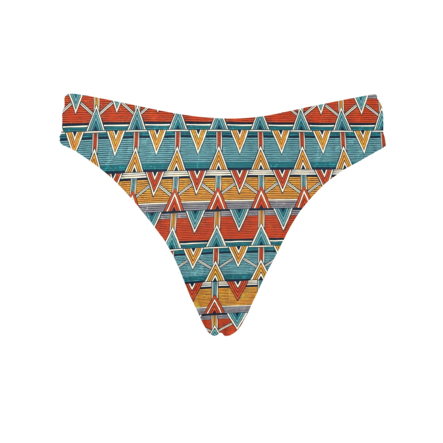 Kente Print African Design Themed Women's Thongs
