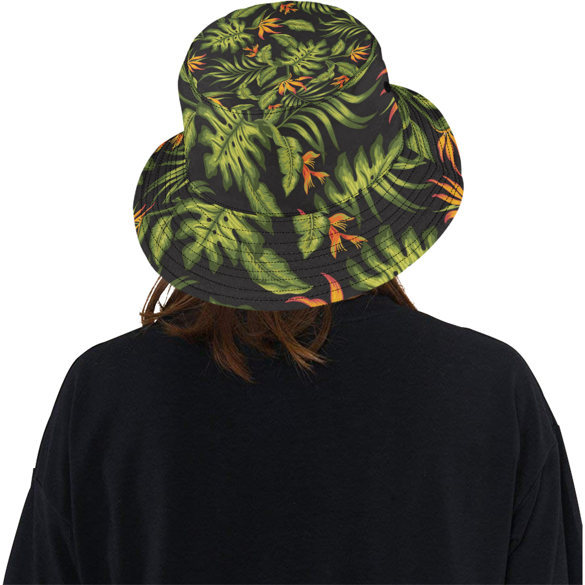Bird Of Paradise Pattern Print Design BOP013 Unisex Bucket Hat