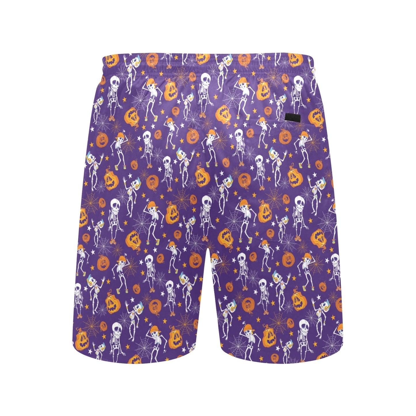 Skeleton Halloween Dance Print Design LKS304 Men's Swim Trunks Beach Shorts