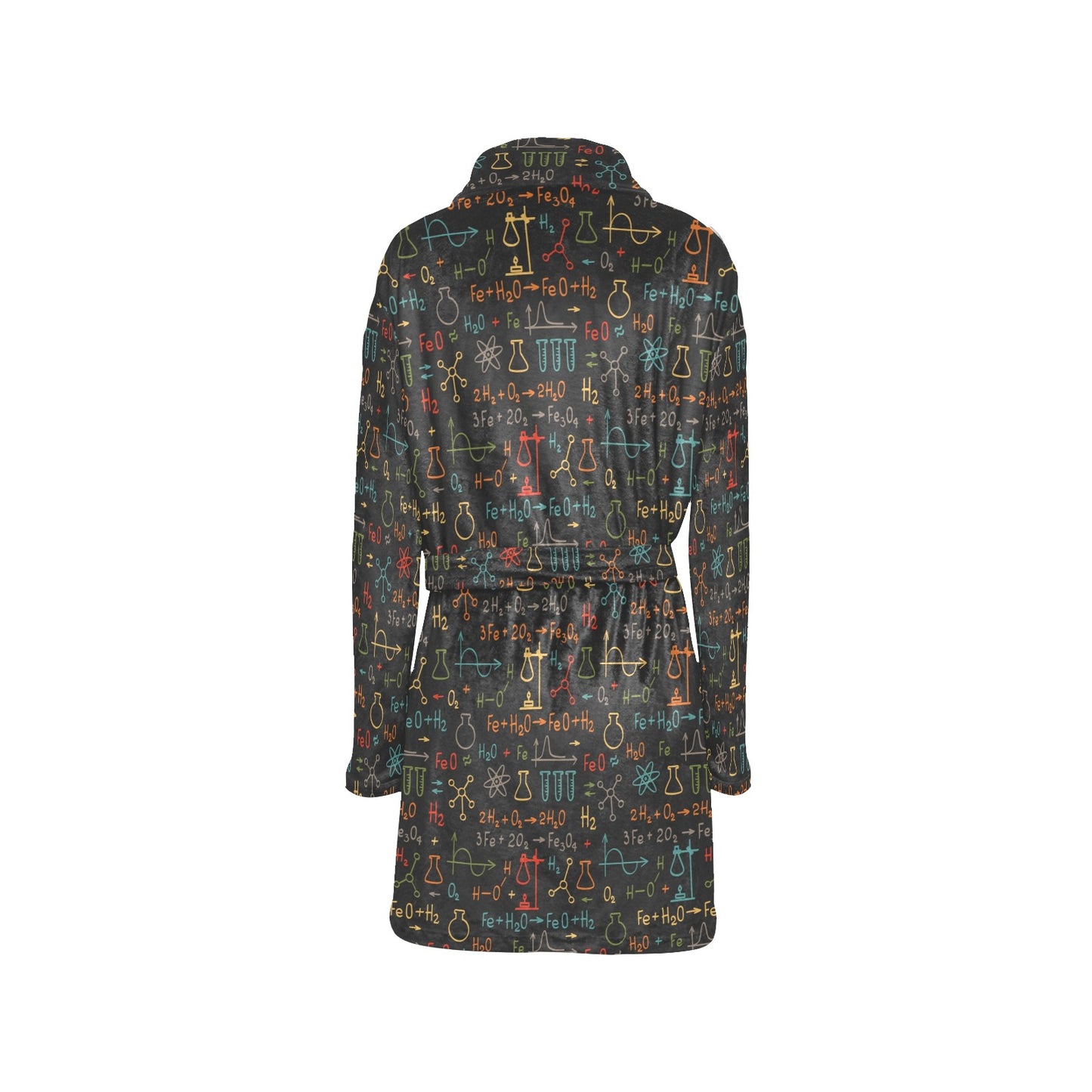 Chemical Pattern Print Design 03 Women's Fleece Robe