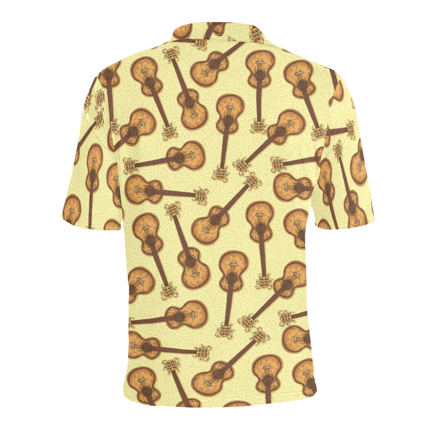 Acoustic Guitar Print Design LKS402 Men Polo Shirt