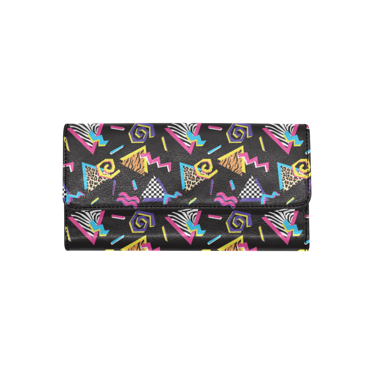 80s Pattern Print Design 3 Women's Trifold Wallet