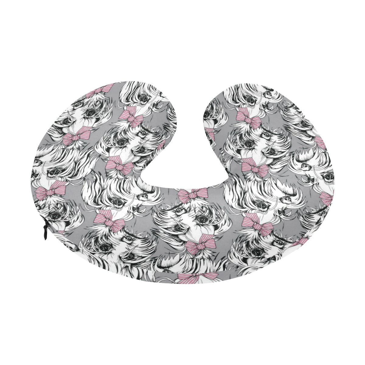 Maltese Pattern Print Design 01 U-Shaped Travel Neck Pillow