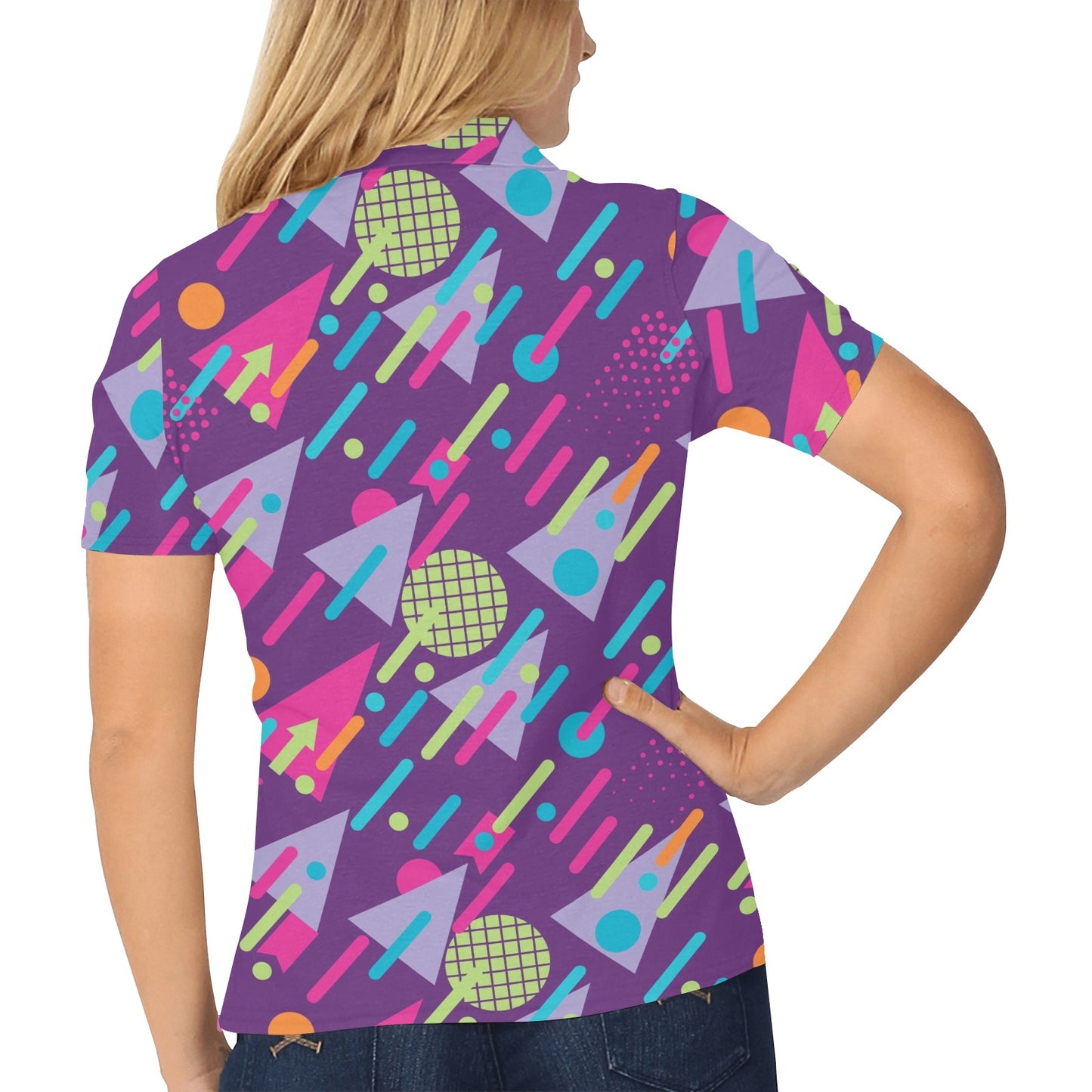 90s Pattern Print Design 4 Women's Polo Shirt