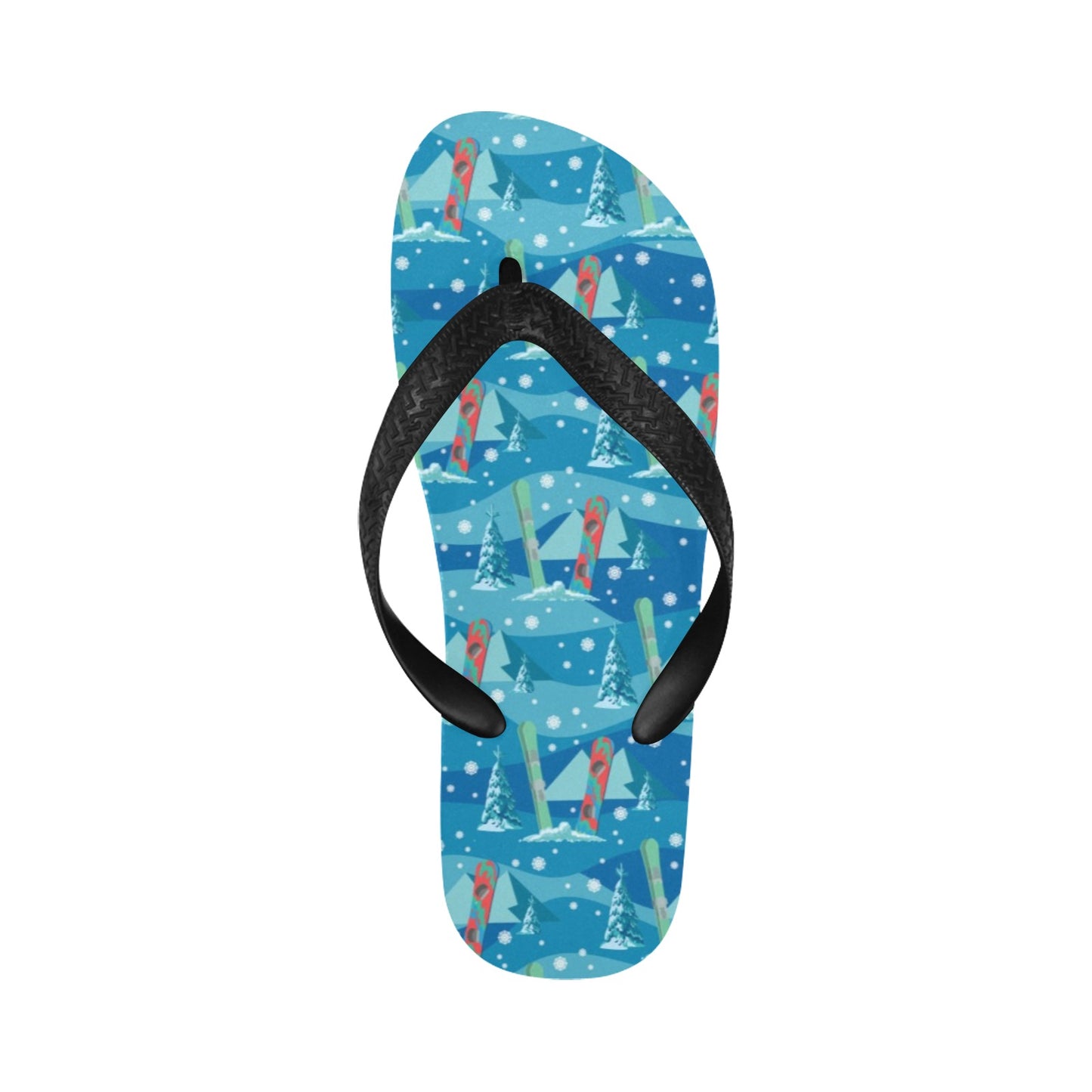 Snowboard Print Design LKS301 Flip Flops