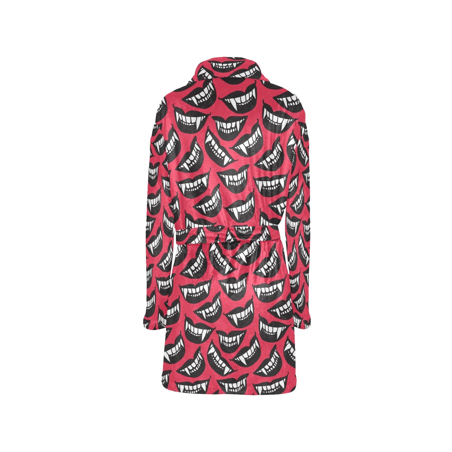 Vampire Lips Print Design LKS305 Women's Fleece Robe