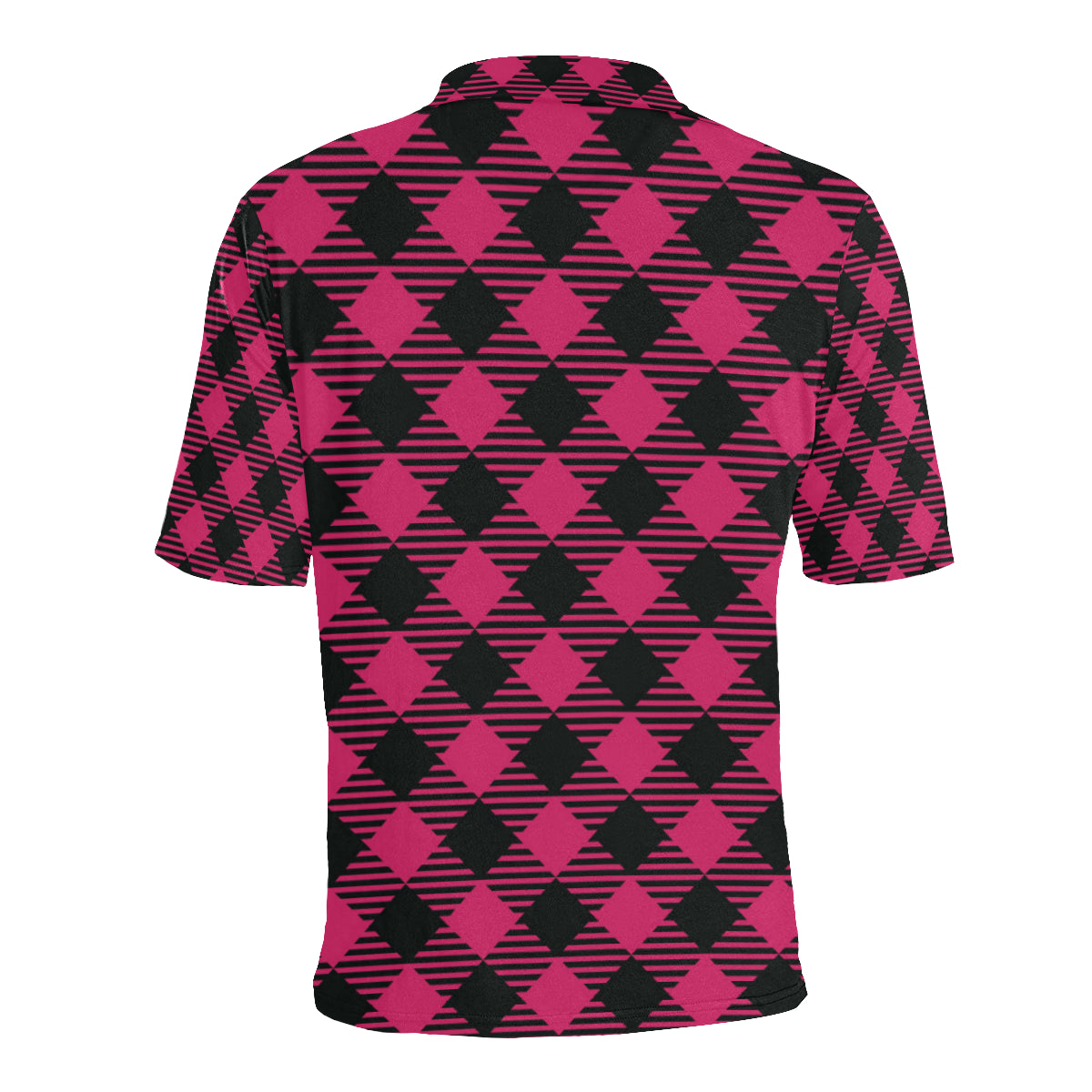 Buffalo check Pink Pattern Print Design 01 Men Polo Shirt