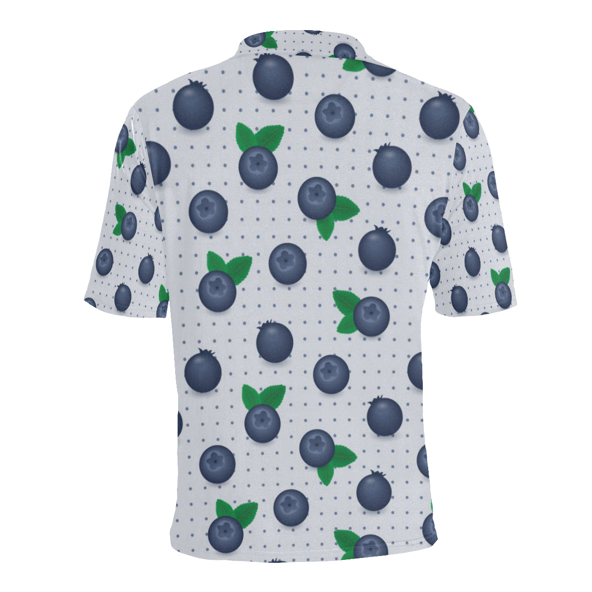 Blueberry Pattern Print Design BB02 Men Polo Shirt