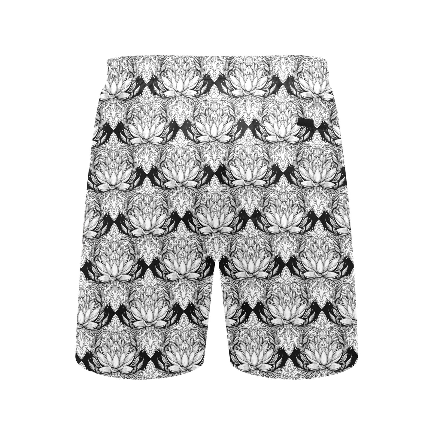 Lotus Mandala Print Pattern Men's Swim Trunks Beach Shorts