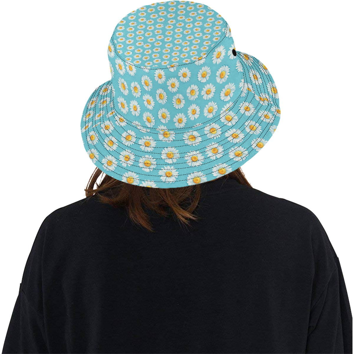 Daisy Pattern Print Design DS03 Unisex Bucket Hat
