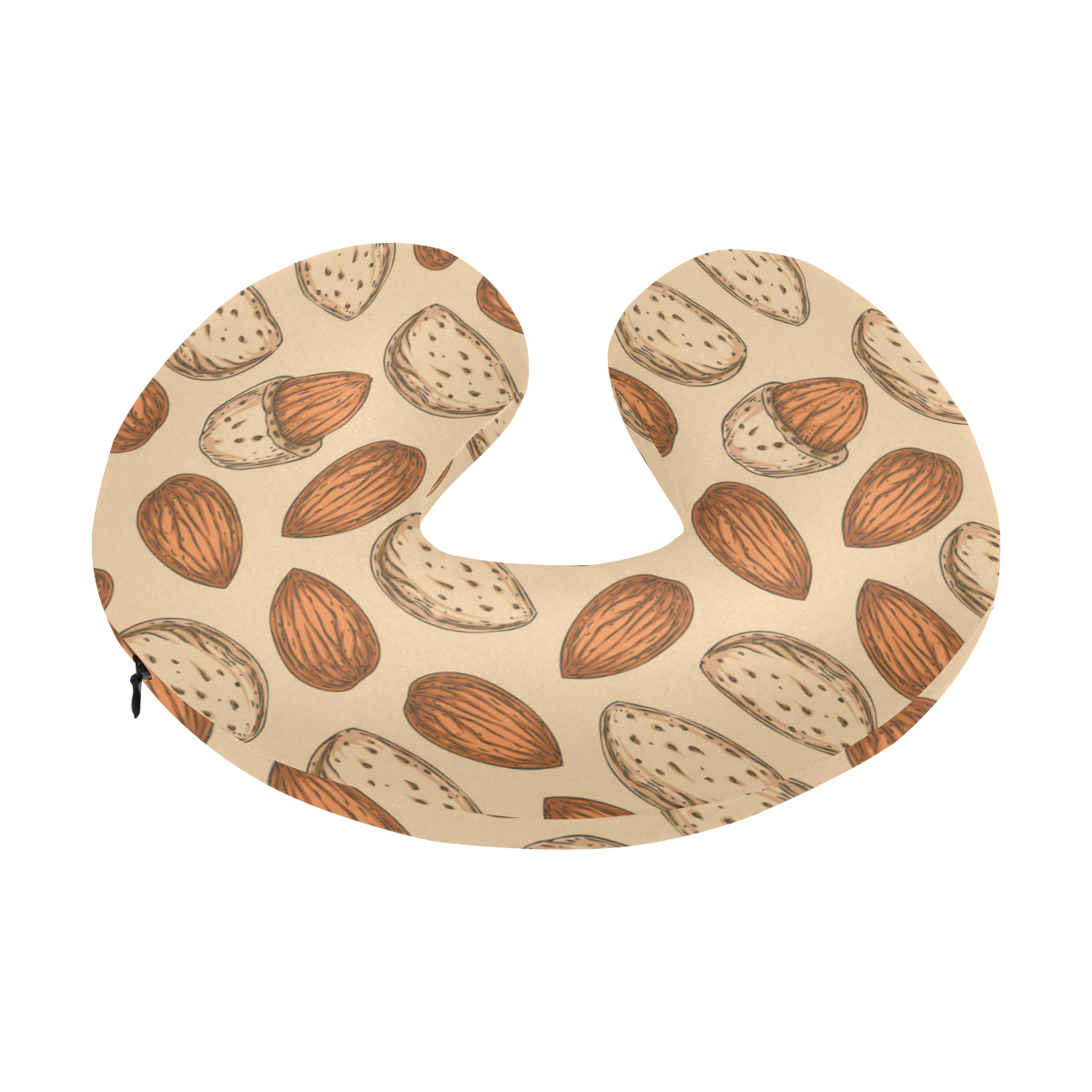 Almond Pattern Print Design 04 U-Shaped Travel Neck Pillow