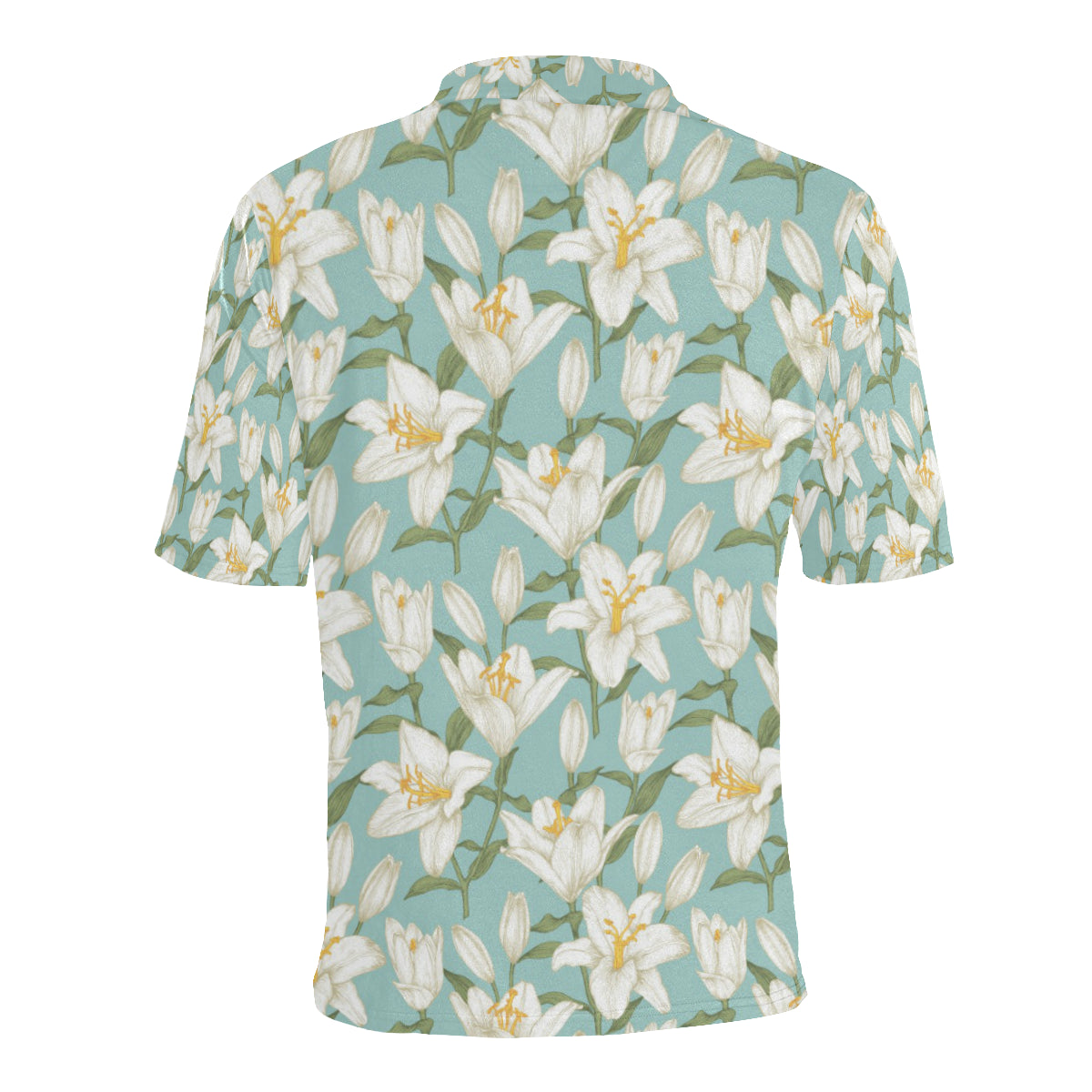 Lily Pattern Print Design LY09 Men Polo Shirt