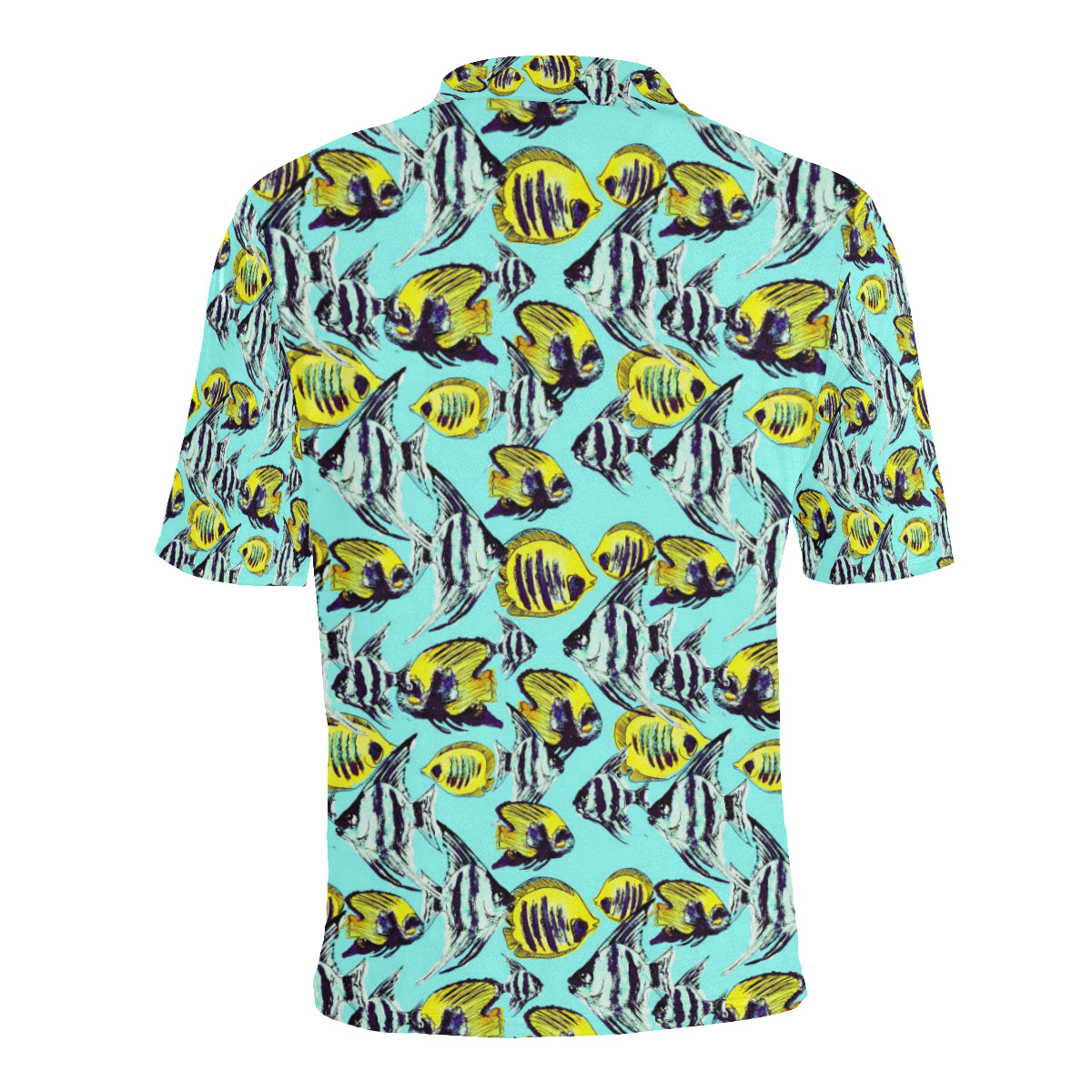 Angelfish Pattern Print Design 02 Men Polo Shirt