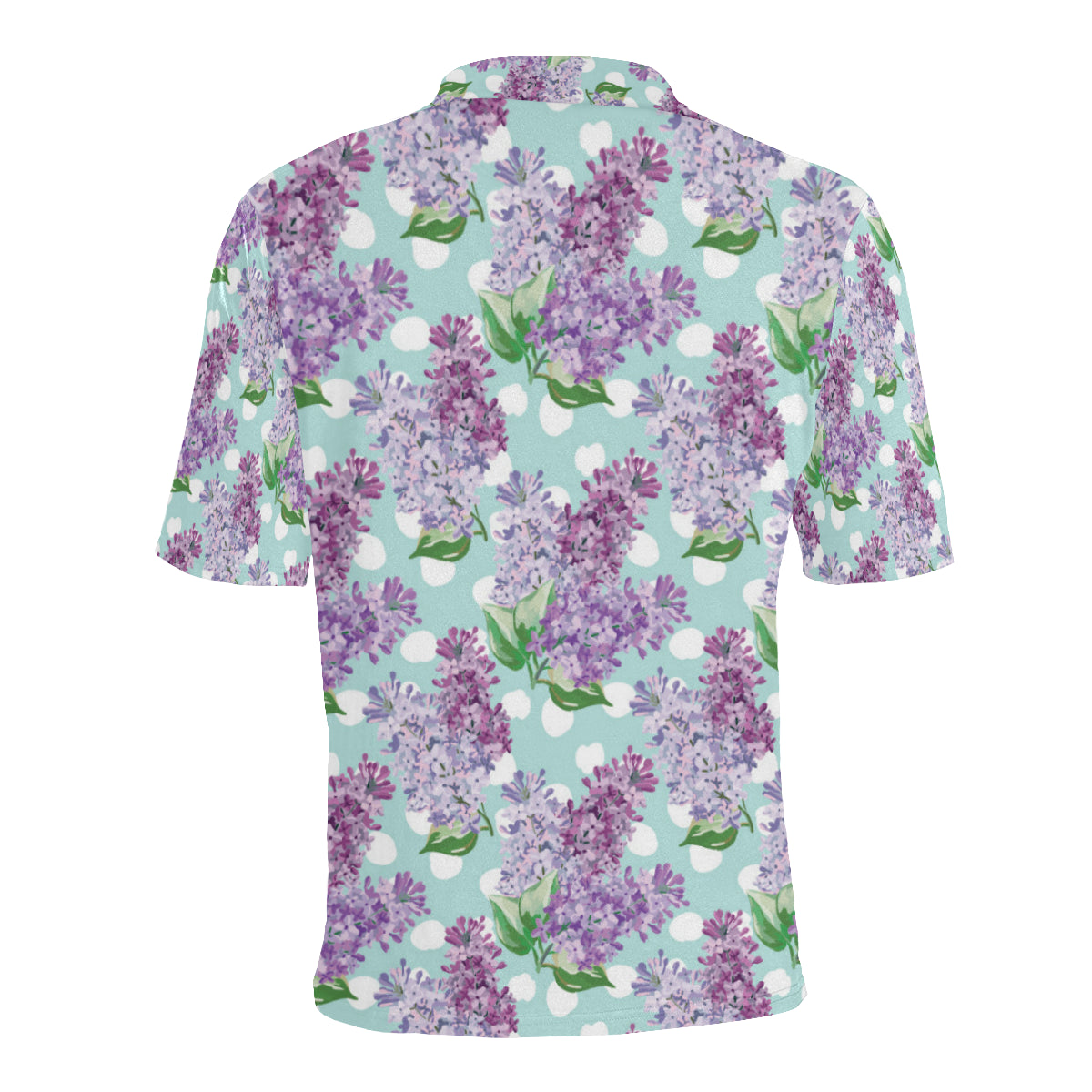 Lilac Pattern Print Design 02 Men Polo Shirt