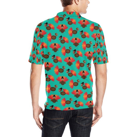 Thanksgiving Print Design LKS307 Men Polo Shirt