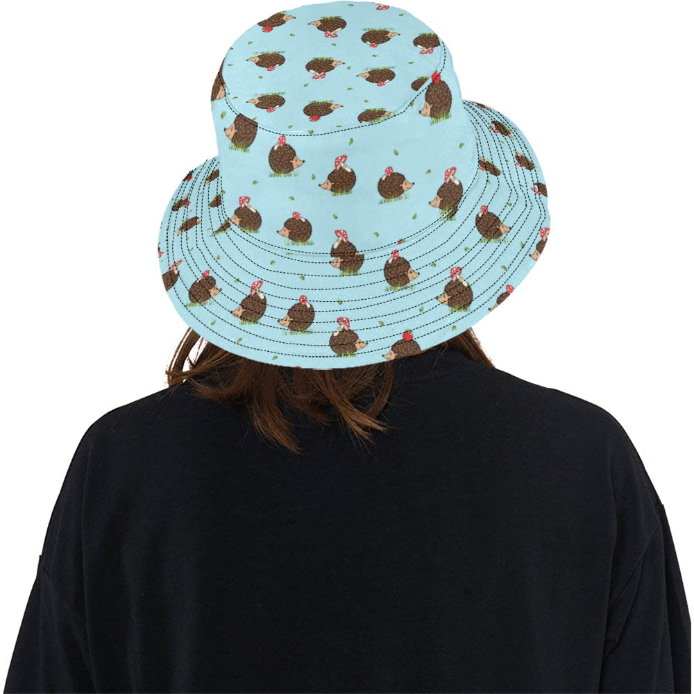Hedgehog Print Design LKS402 Unisex Bucket Hat