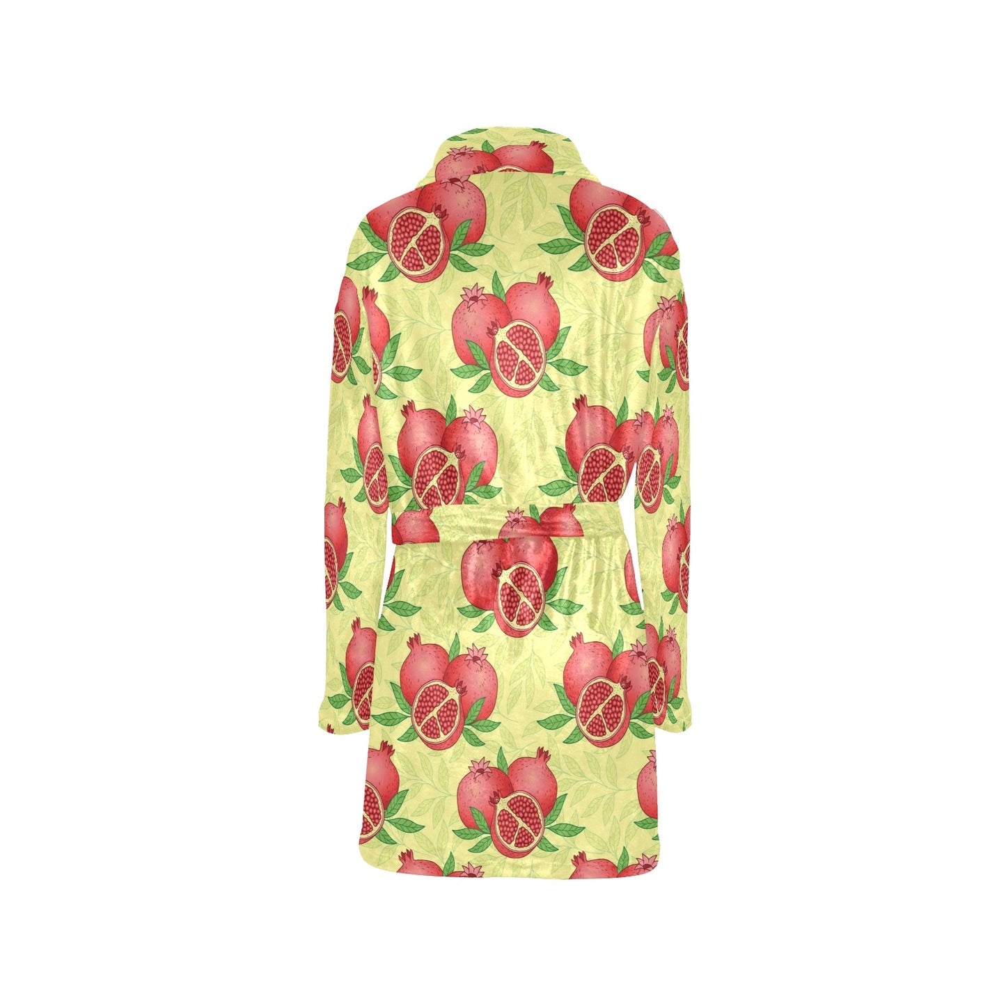 Pomegranate Pattern Print Design PG07 Women's Fleece Robe