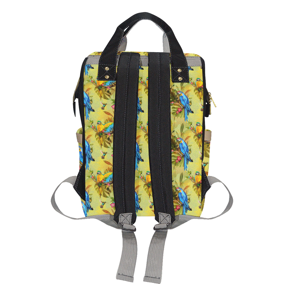 Parrot Pattern Print Design A02 Diaper Bag Backpack