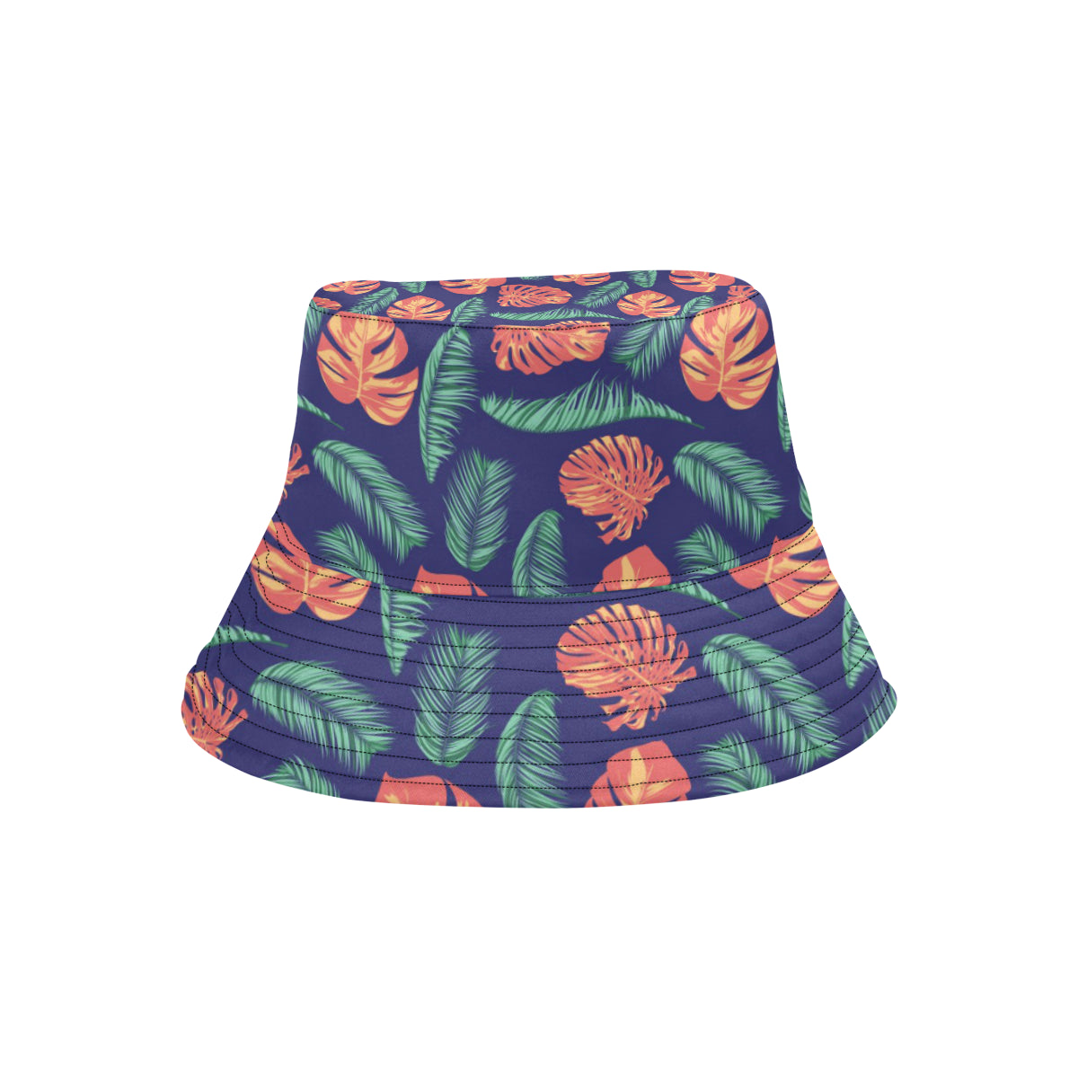 Palm Leaves Pattern Print Design PL011 Unisex Bucket Hat