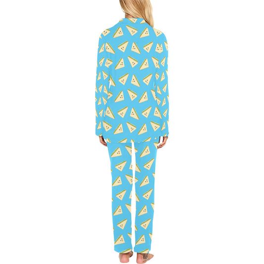 Sandwich Emoji Print Design LKS305 Women's Long Pajama Set