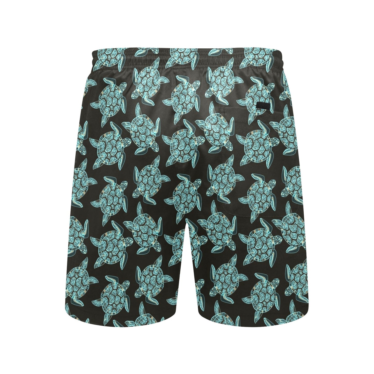 Sea Turtle Print Design LKS302 Men's Swim Trunks Beach Shorts