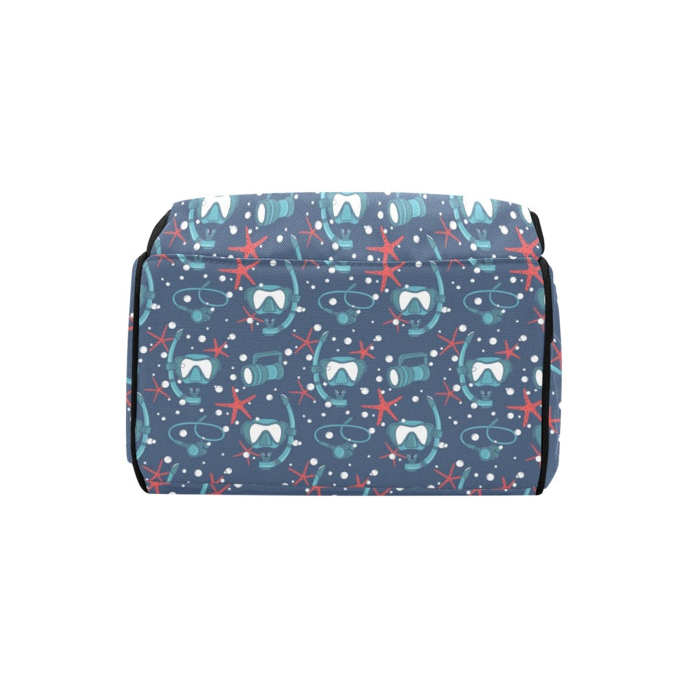 Scuba Equipment Print Design LKS302 Diaper Bag Backpack