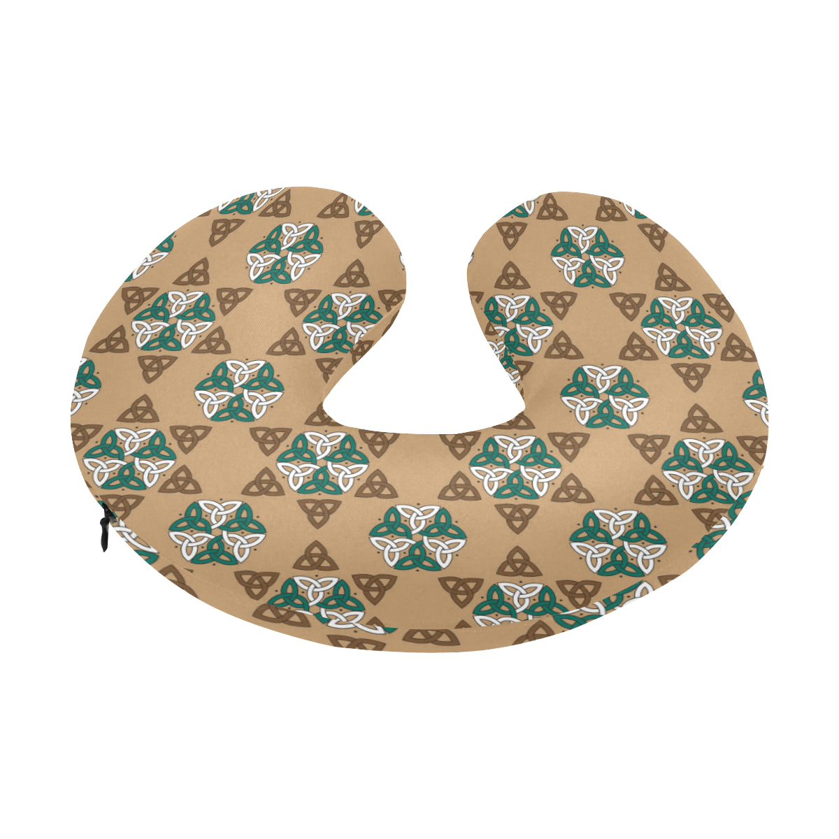 Celtic Pattern Print Design 08 U-Shaped Travel Neck Pillow