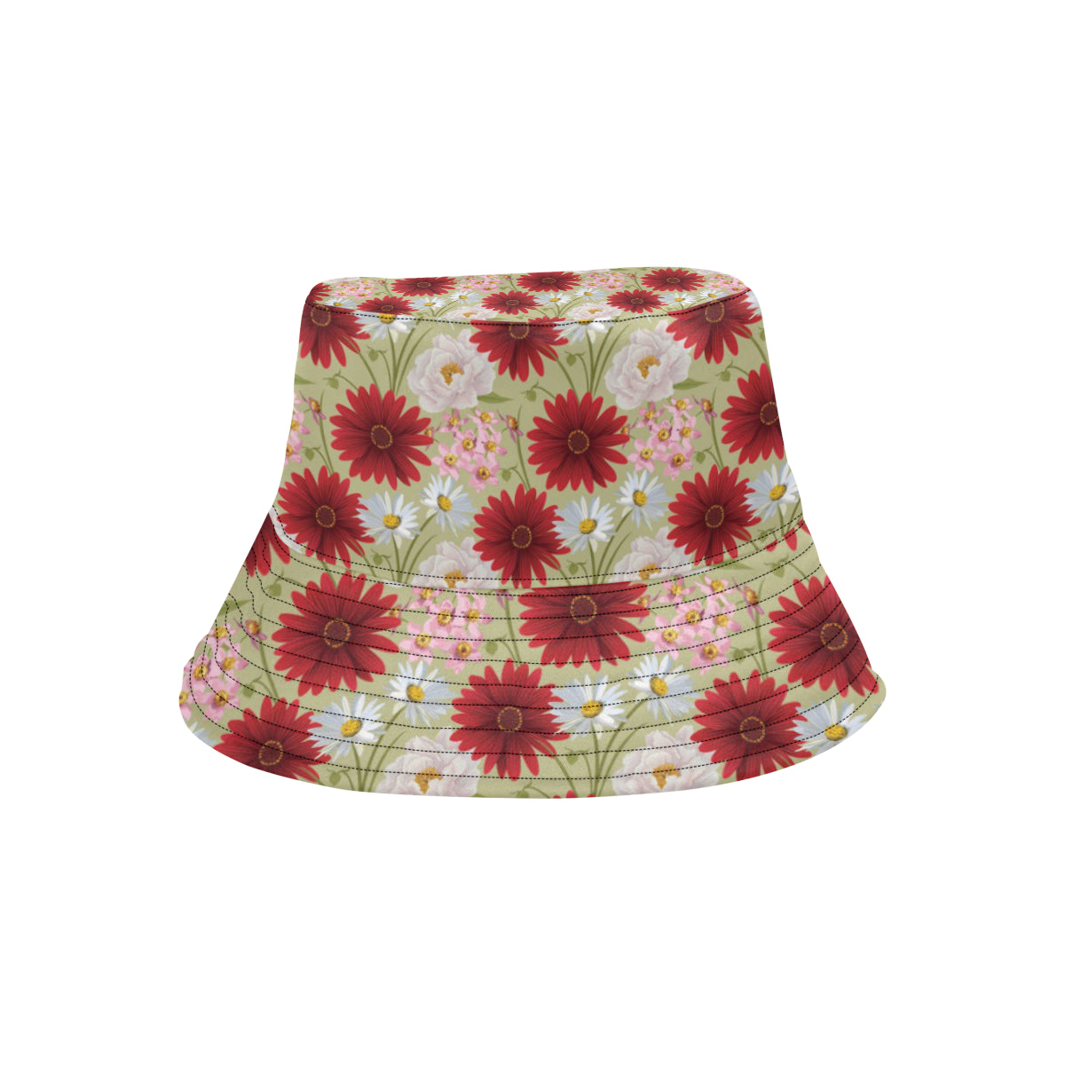 Gerberas Pattern Print Design GB07 Unisex Bucket Hat