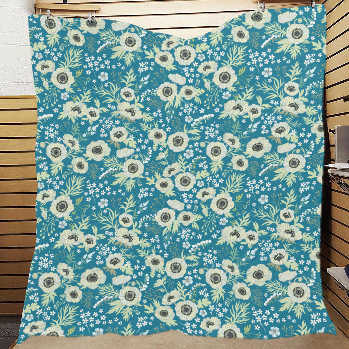 Anemone Pattern Print Design 01 Premium Quilt