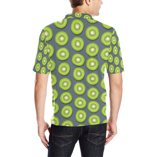 Kiwi Pattern Print Design KW06 Men Polo Shirt