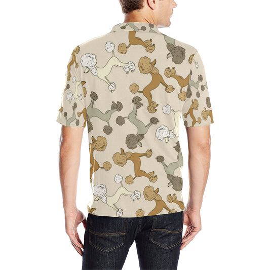 Poodle Pattern Print Design A01 Men Polo Shirt