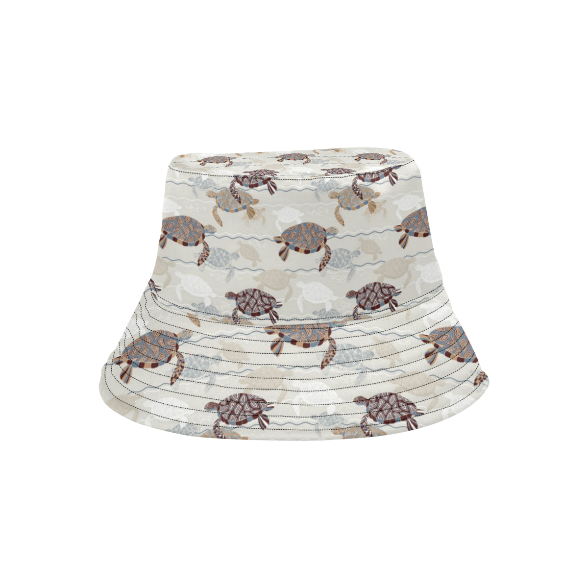 Sea Turtle Pattern Print Design T07 Unisex Bucket Hat