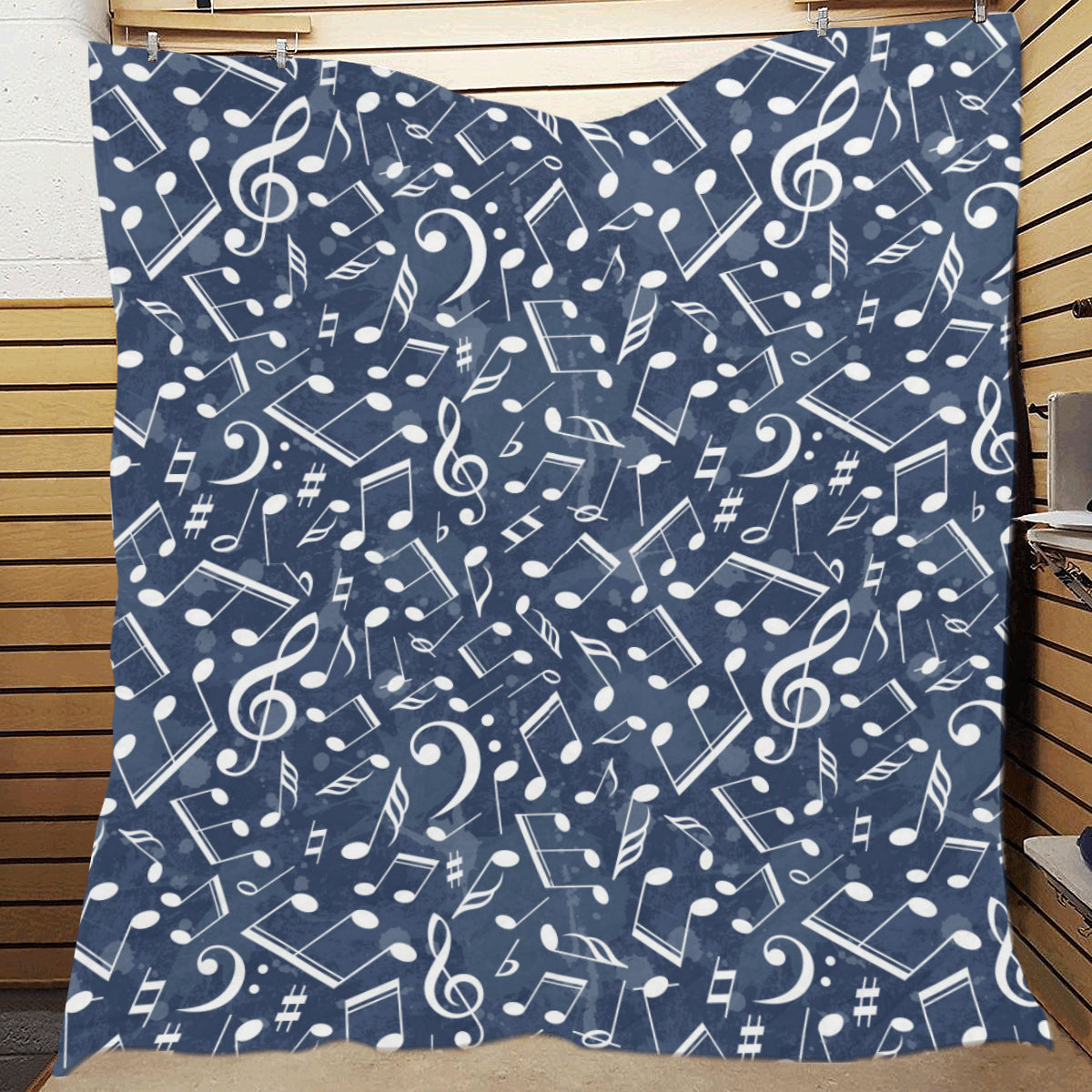 Music note Pattern Print Design A02 Premium Quilt