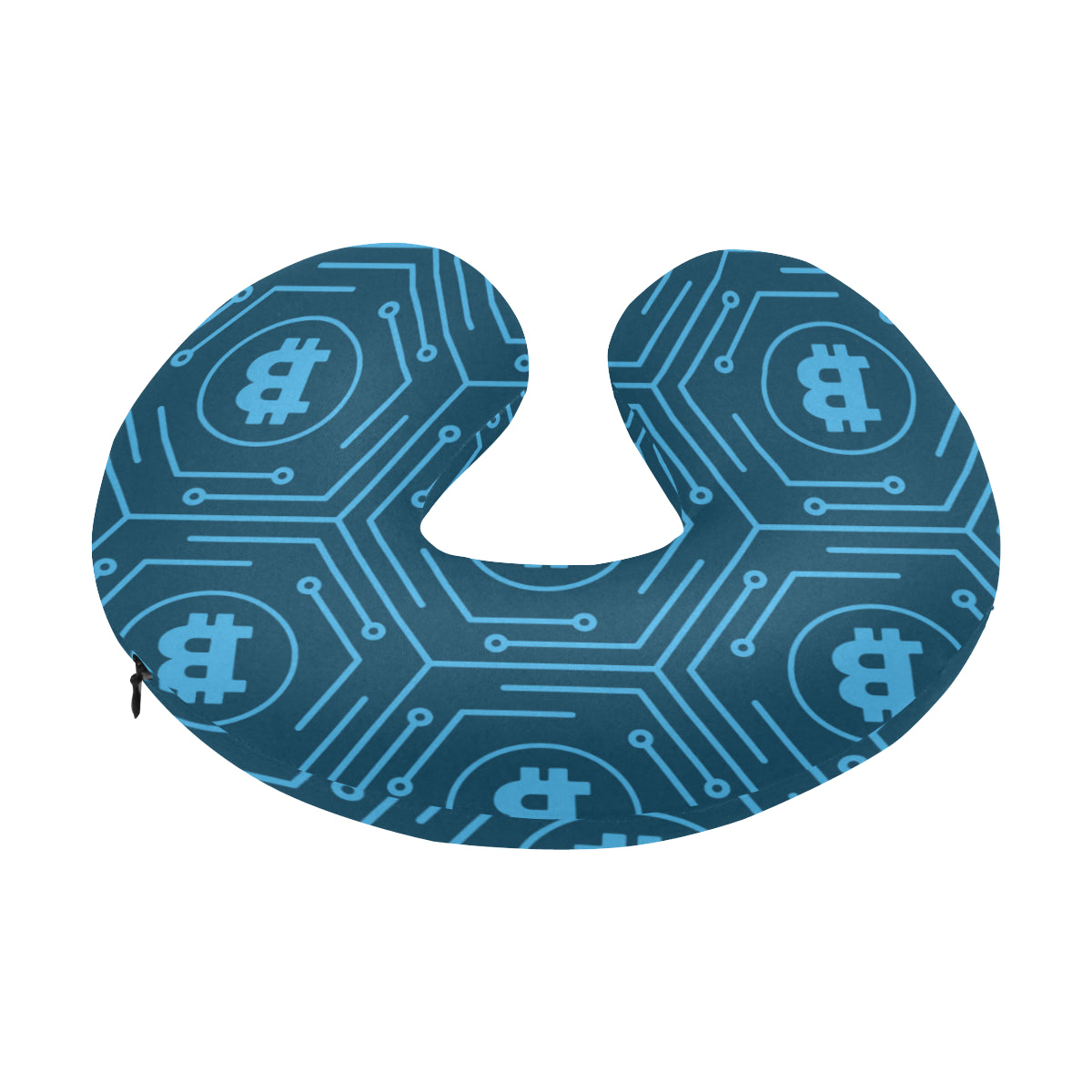 Cryptocurrency Pattern Print Design 04 U-Shaped Travel Neck Pillow