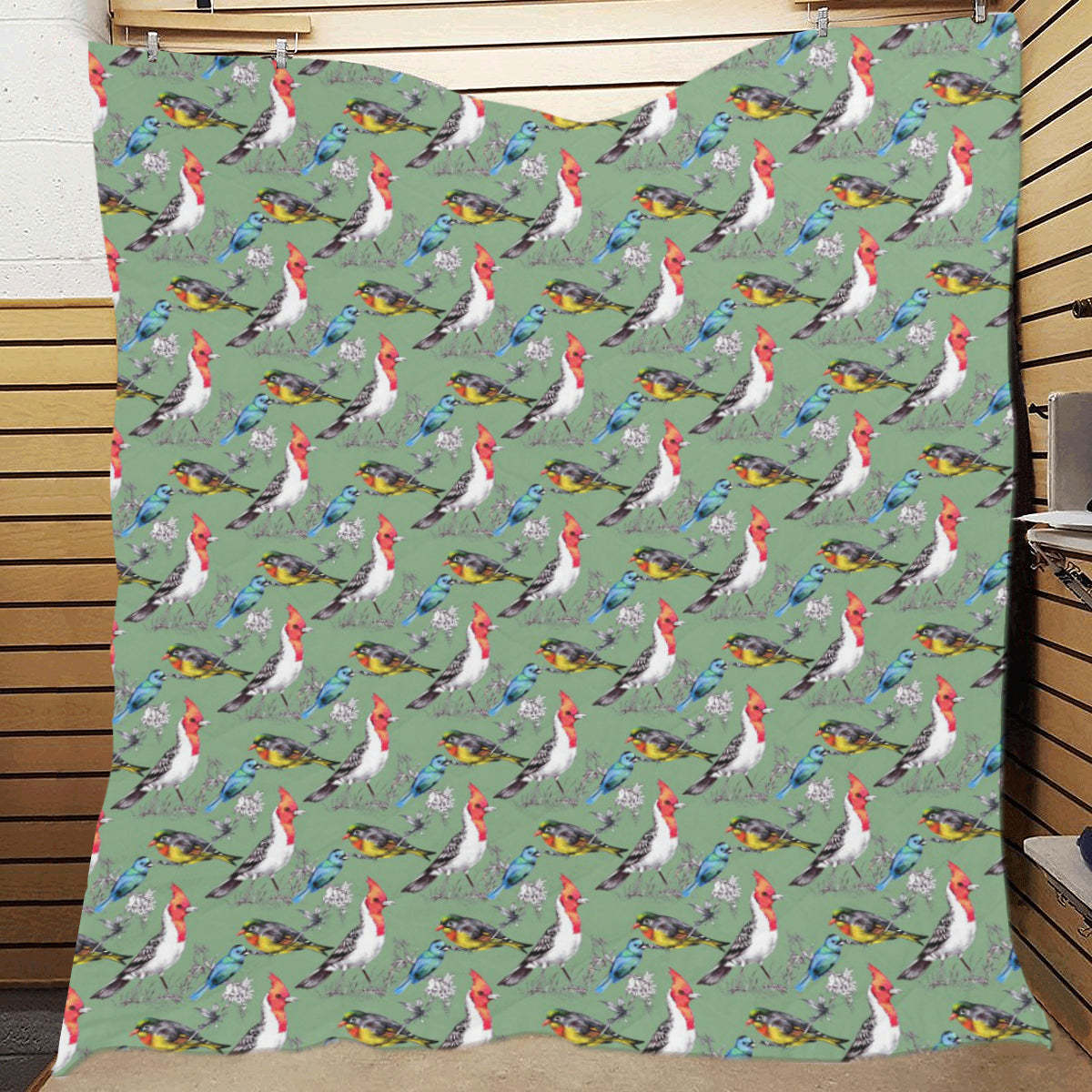 Birds Pattern Print Design 07 Premium Quilt