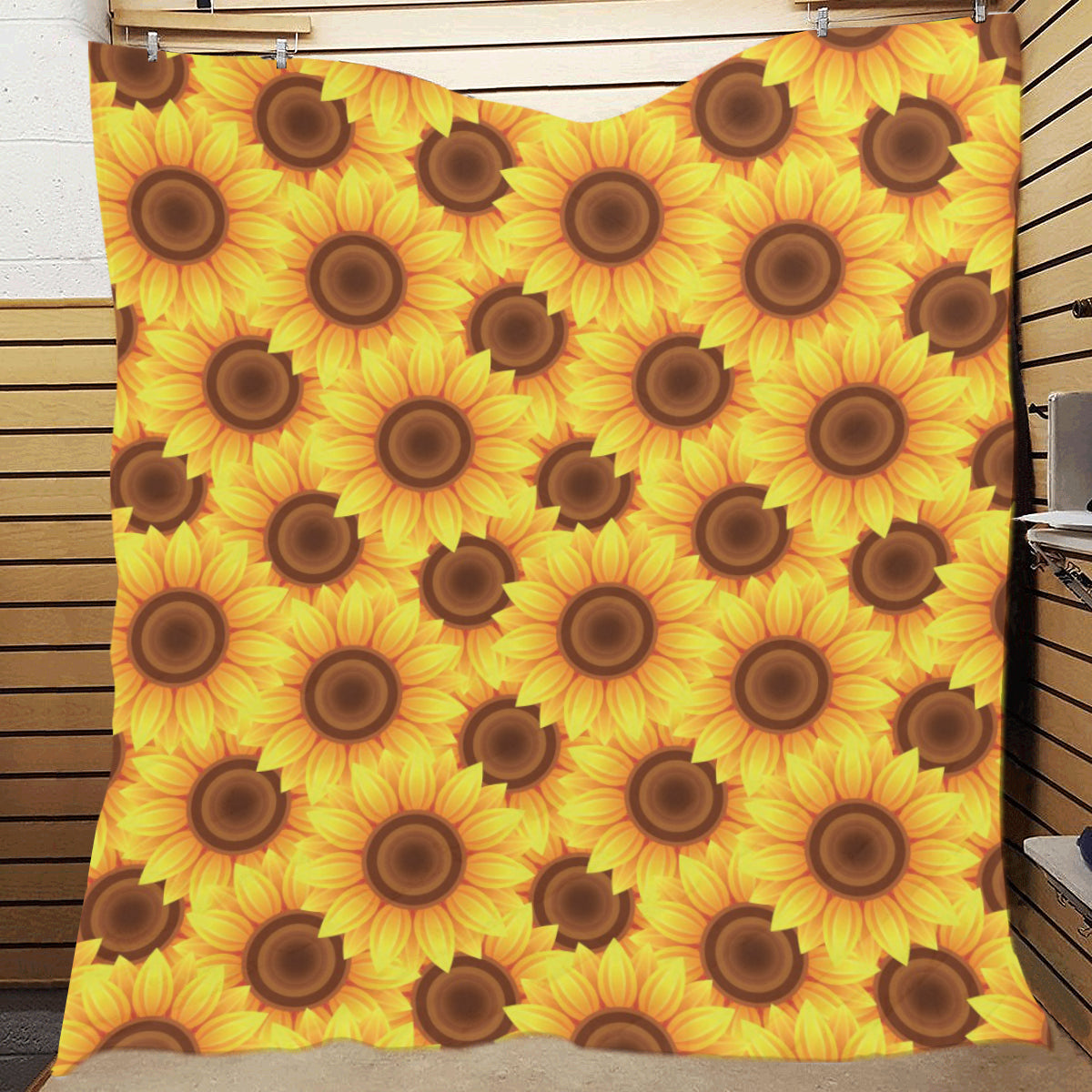 Sunflower Pattern Print Design SF07 Premium Quilt