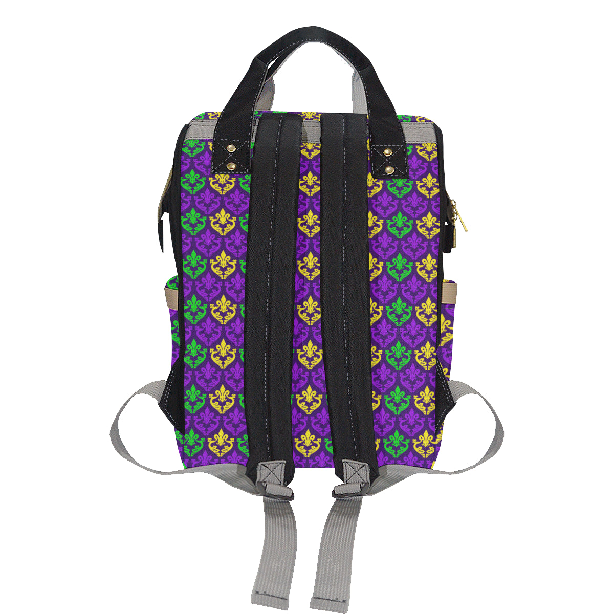 Mardi Gras Pattern Print Design 02 Diaper Bag Backpack