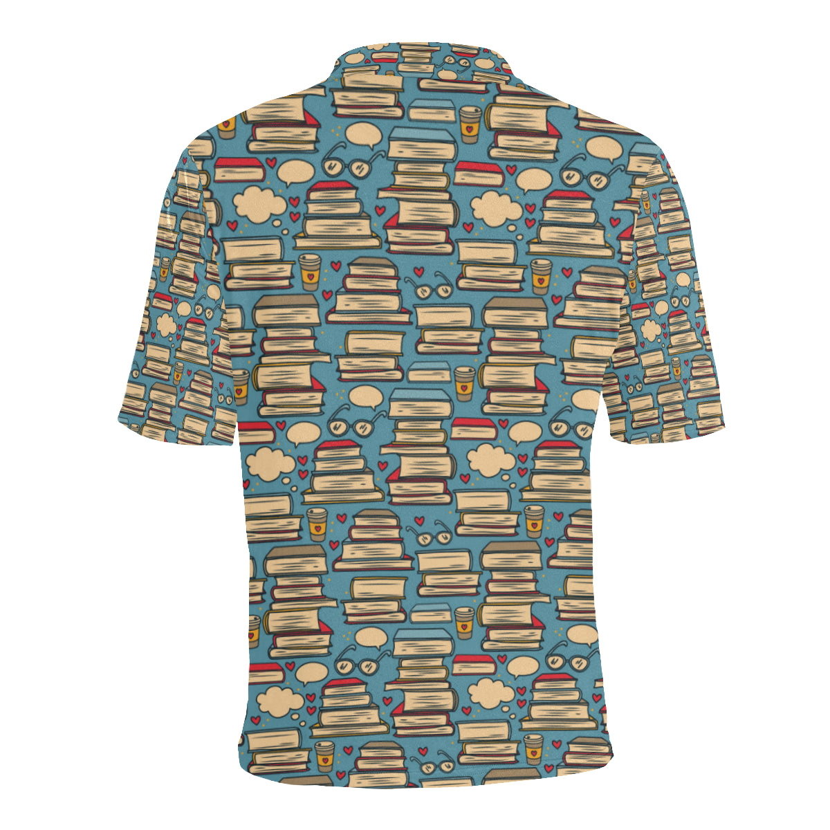 Book Pattern Print Design 03 Men Polo Shirt