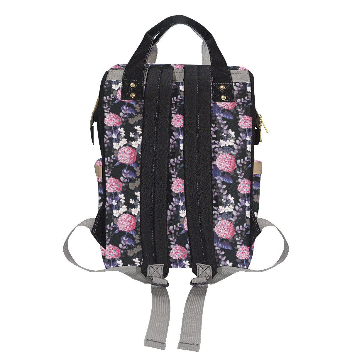 Hydrangea Pattern Print Design HD04 Diaper Bag Backpack