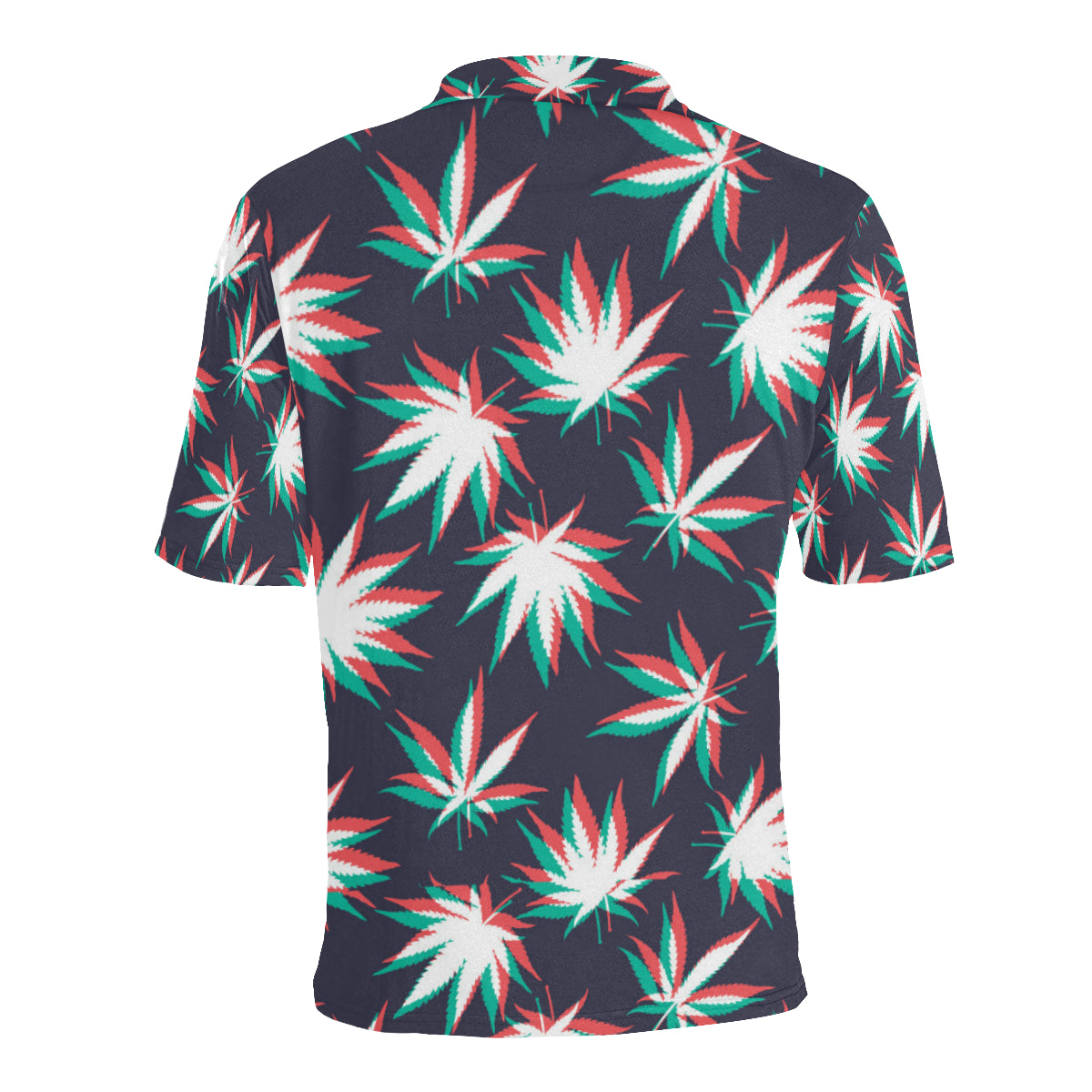 Pot Leaf Pattern Print Design A01 Men Polo Shirt