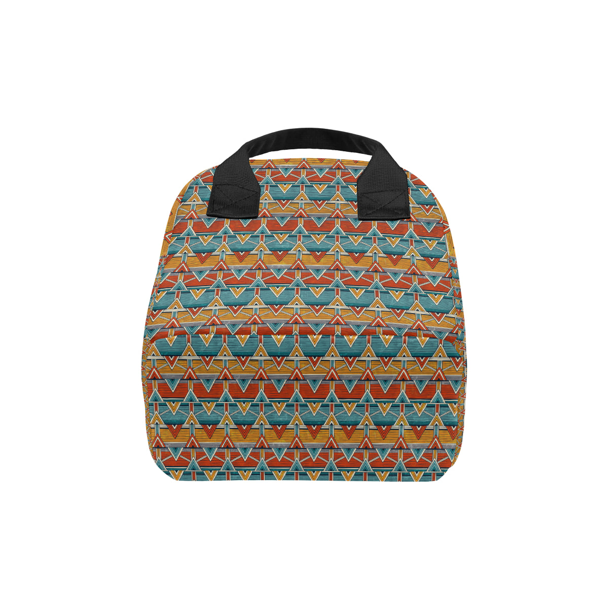 Kente Print African Design Themed Insulated Lunch Bag
