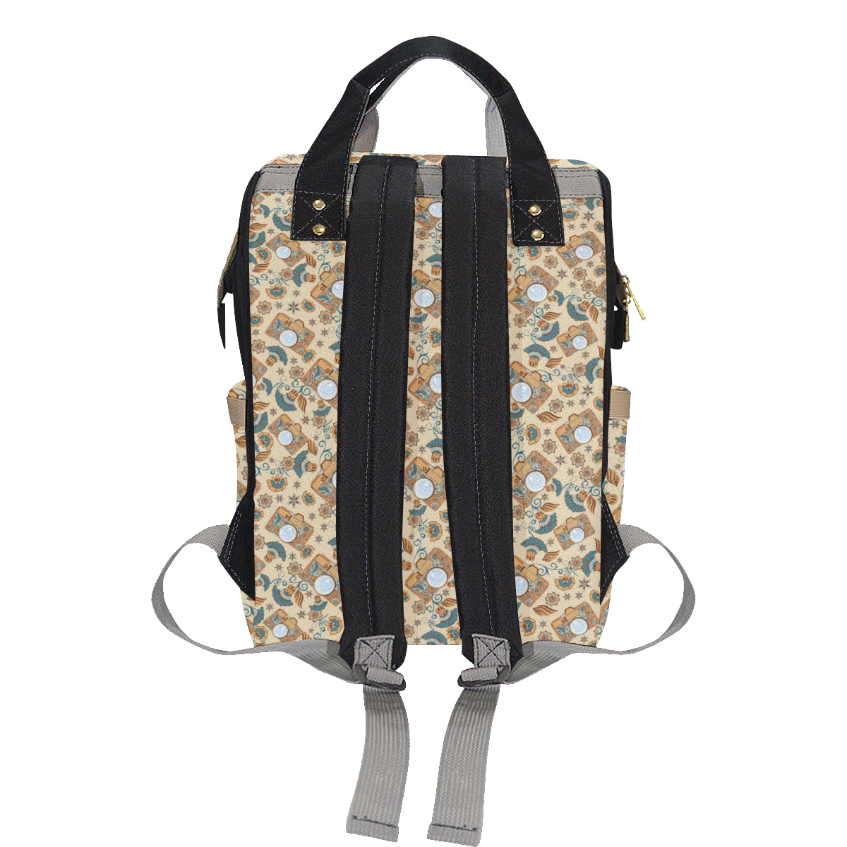 Camera Pattern Print Design 05 Diaper Bag Backpack