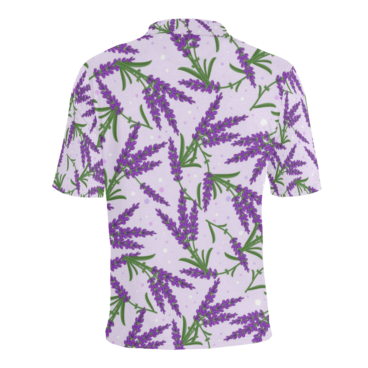 Lavender Pattern Print Design LV02 Men Polo Shirt