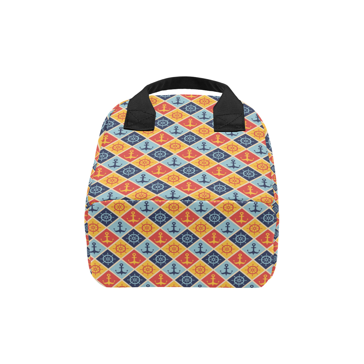 Nautical Pattern Design Themed Print Insulated Lunch Bag