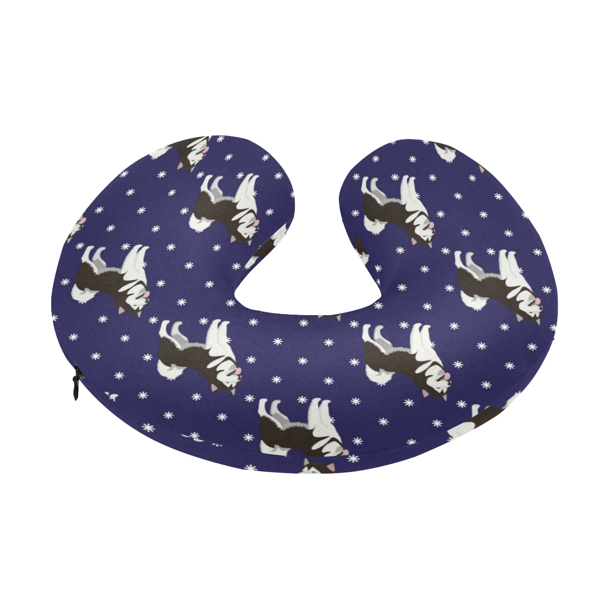 Alaskan Malamute Pattern Print Design 04 U-Shaped Travel Neck Pillow