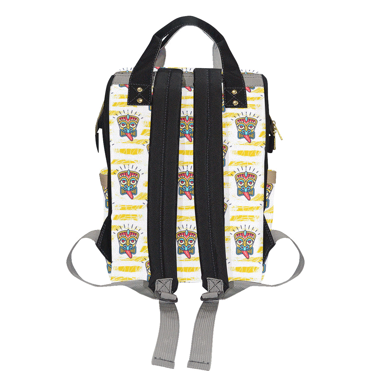 Tiki Smile Mask Print Pattern Diaper Bag Backpack