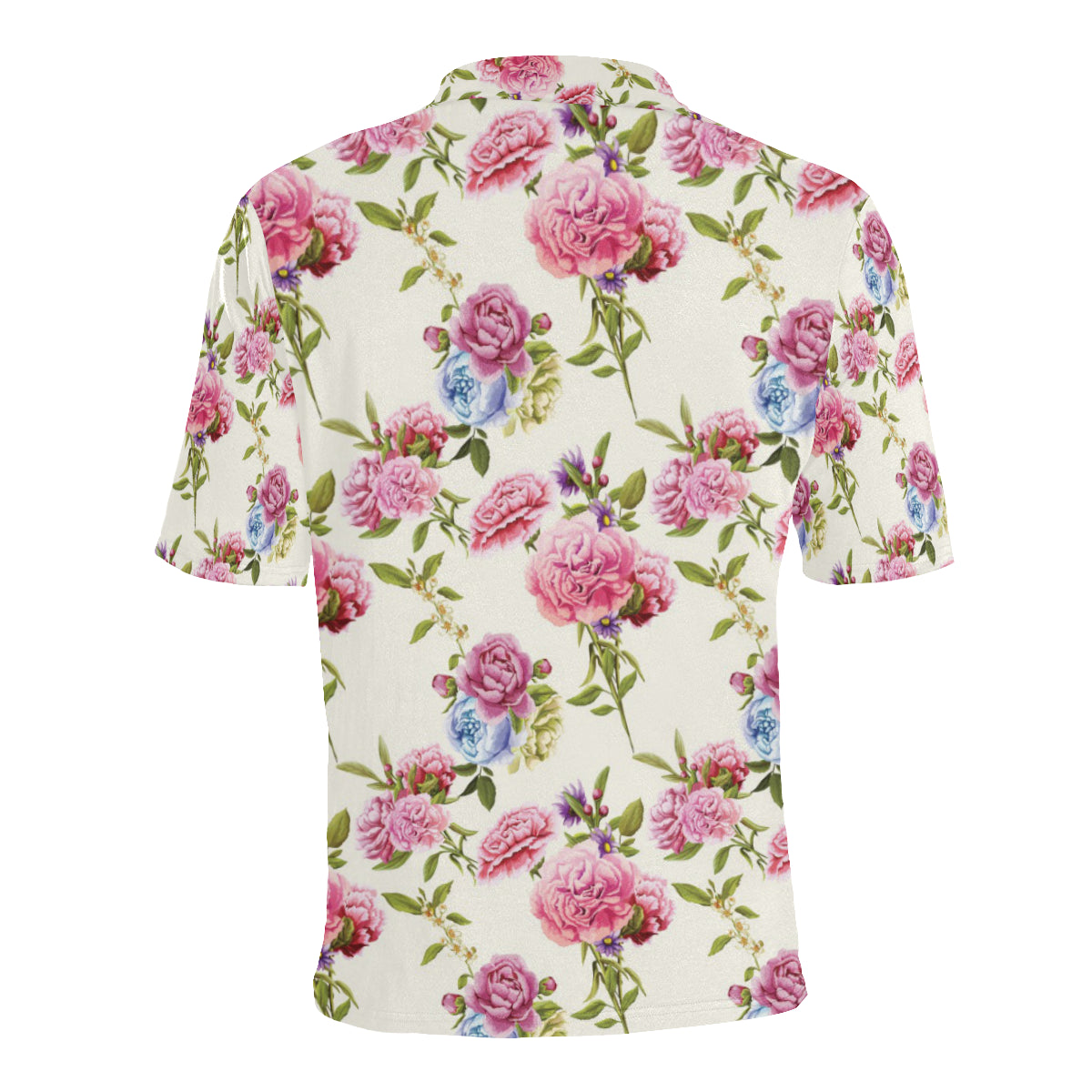 Carnations Pattern Print Design CN02 Men Polo Shirt