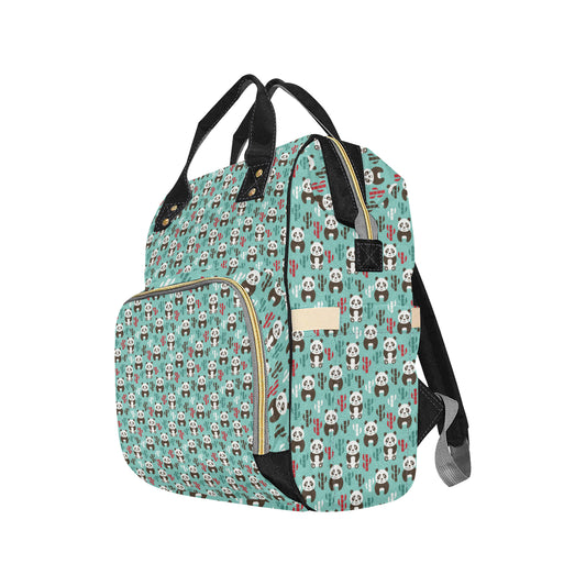 Panda Bear Cute Themed Print Diaper Bag Backpack