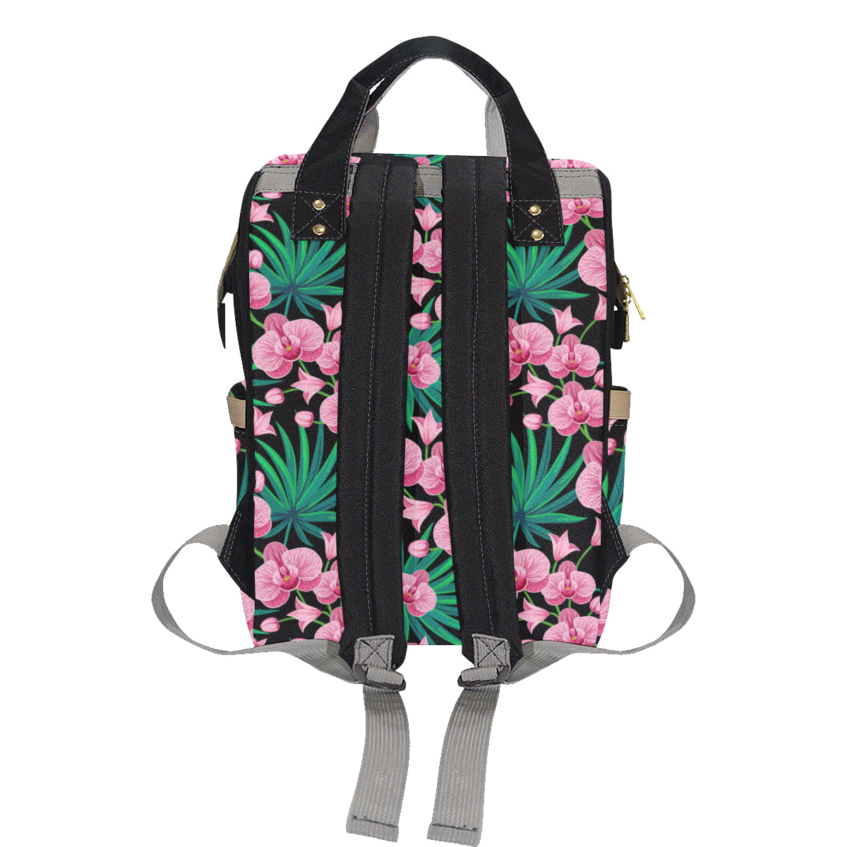 Orchid Pink Pattern Print Design OR06 Diaper Bag Backpack