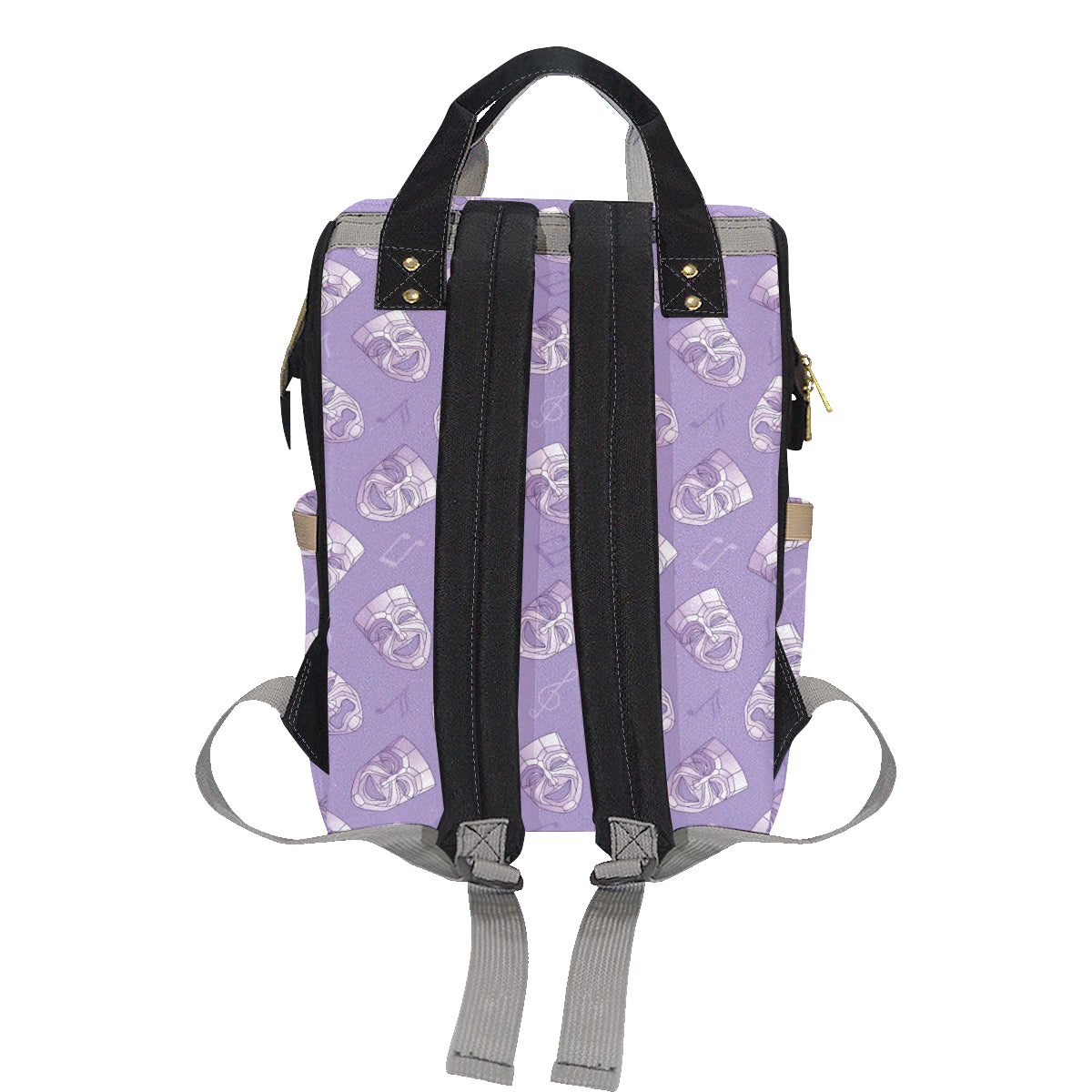 Acting Mask Pattern Print Design 05 Diaper Bag Backpack